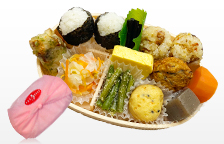 天むす・えび曲げわっぱ弁当